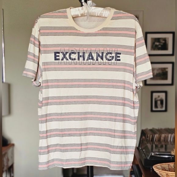 Armani Exchange Men's Striped Logo Tee - Picture 1 of 4